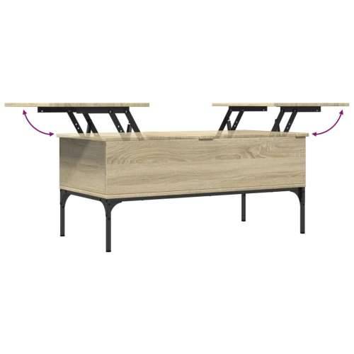 Stolić za kavu boja hrasta 100 x 50 x 45 cm od drva i metala - sonoma hrast 1 Cijena