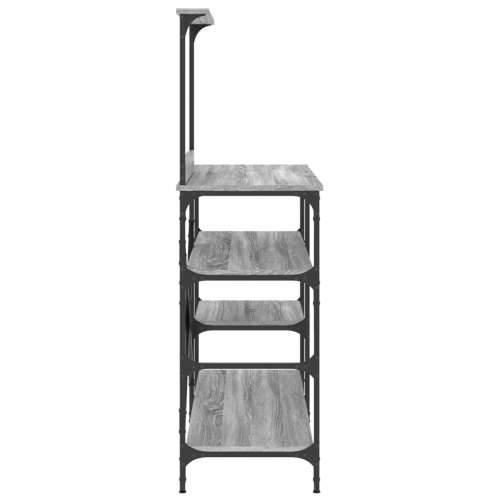 Pekarski stalak siva boja hrasta 90x40x132 cm od drva i metala - Sivi hrast sonoma Cijena