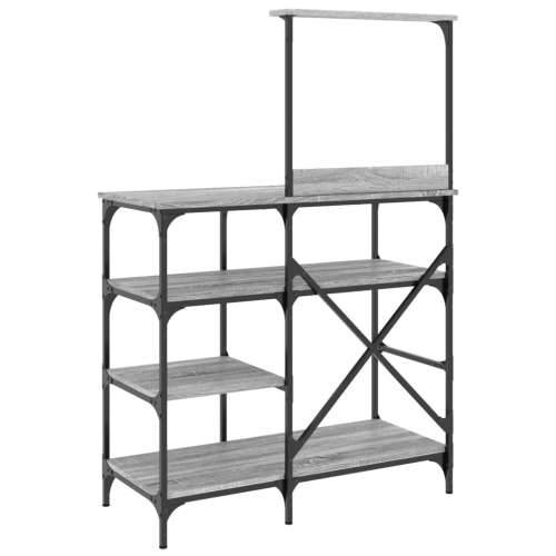 Pekarski stalak siva boja hrasta 90x40x132 cm od drva i metala - Sivi hrast sonoma Cijena