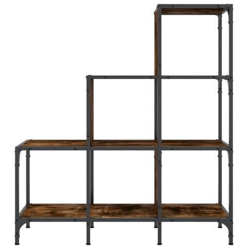 Regal za knjige boja hrasta 92 x 30 x 102 cm od drva i metala Dimljeni hrast 1 102 cm 92 cm Cijena
