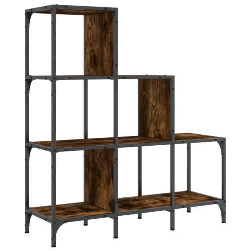 Regal za knjige boja hrasta 92 x 30 x 102 cm od drva i metala Dimljeni hrast 1 102 cm 92 cm Cijena