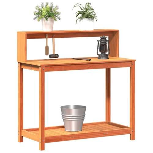 Stol za sadnju s policama smeđi 108 x 50 x 109,5 cm od borovine - Smeđa 108 x 50 x 109,5 cm 1 Cijena