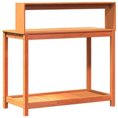 Stol za sadnju s policama smeđi 108 x 50 x 109,5 cm od borovine - Smeđa 108 x 50 x 109,5 cm 1 Cijena