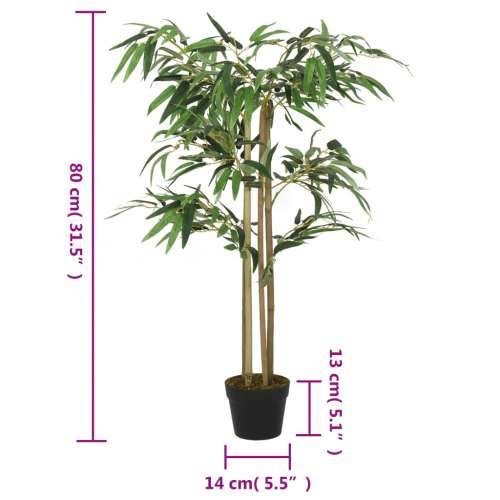 Umjetno stablo bambusa 380 listova 80 cm zeleno Cijena