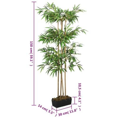 Umjetno stablo bambusa 988 listova 150 cm zeleno Cijena