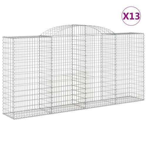 Lučne gabionske košare 13kom 300x50x140/160cm pocinčano željezo - 300 x 50 x 140/160 cm 13 Cijena