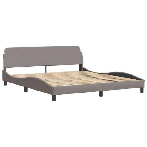 Okvir kreveta s LED-om bez madraca Taupe 180x200 cm tkanina - Sivo-smeđa 180 x 200 cm Cijena