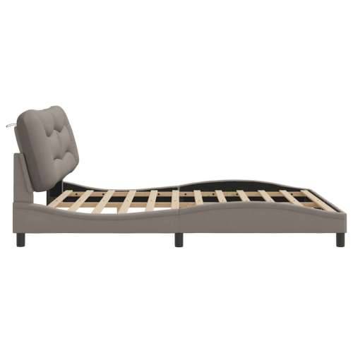 Okvir kreveta s LED-om bez madraca Taupe 180x200 cm tkanina - Sivo-smeđa 180 x 200 cm Cijena