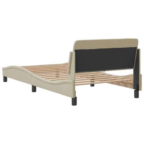 Okvir za krevet bez madraca krem 100 x 200 cm od tkanine - Krema 100 x 200 cm Cijena