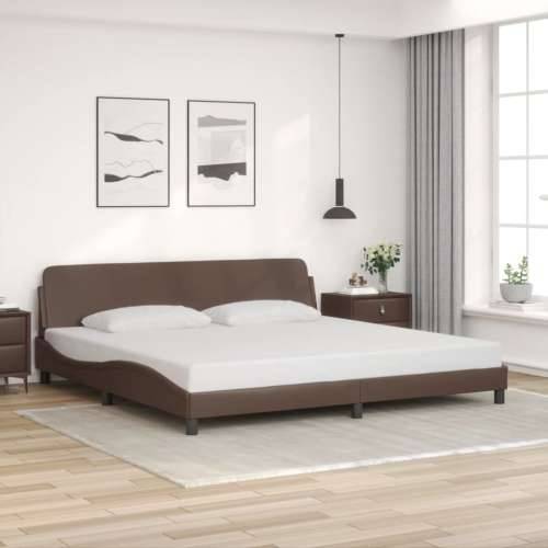 Okvir za krevet s uzglavljem smeđi 200x200 cm od umjetne kože - Smeđa 200 x 200 cm Cijena