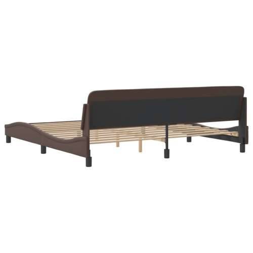 Okvir za krevet s uzglavljem smeđi 200x200 cm od umjetne kože - Smeđa 200 x 200 cm Cijena