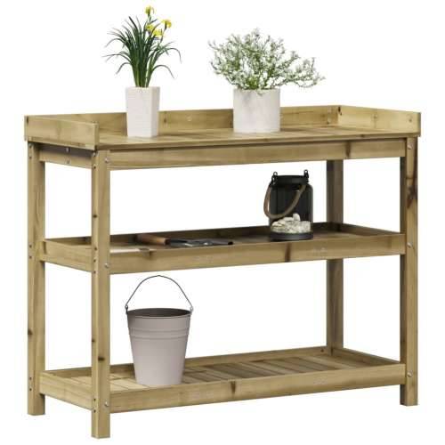 Stol za sadnju s policama 108x45x86,5 cm impregnirana borovina - Prirodno impregnirano 108 x 45 x 86,5 cm 1 Cijena
