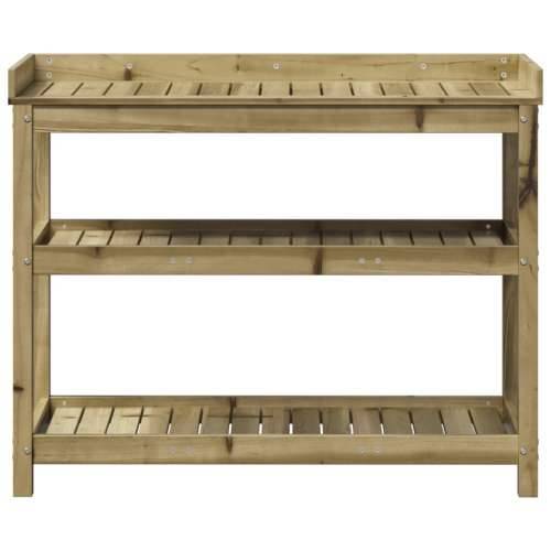 Stol za sadnju s policama 108x45x86,5 cm impregnirana borovina - Prirodno impregnirano 108 x 45 x 86,5 cm 1 Cijena