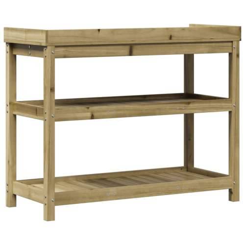 Stol za sadnju s policama 108x45x86,5 cm impregnirana borovina - Prirodno impregnirano 108 x 45 x 86,5 cm 1 Cijena