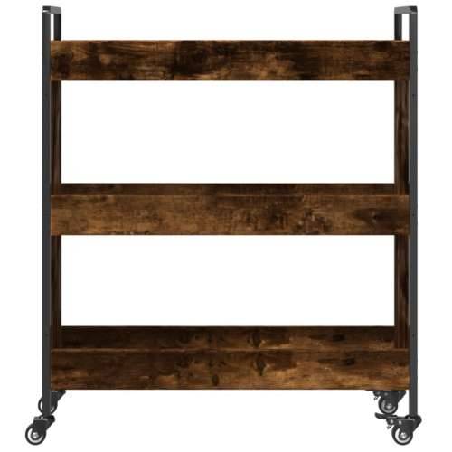 Kuhinjska kolica boja hrasta 70 x 30 x 82 cm konstruirano drvo - Dimljeni hrast Cijena