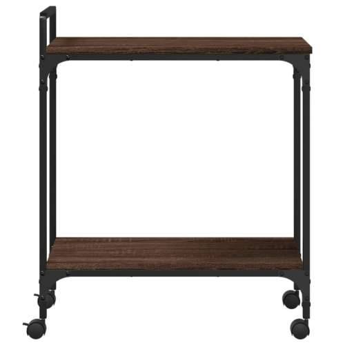 Kuhinjska kolica boja hrasta 60,5x31x72,5 cm konstruirano drvo - Smeđi hrast Cijena