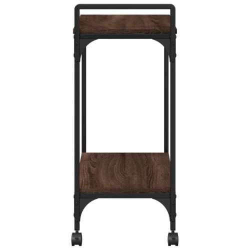 Kuhinjska kolica boja hrasta 60,5x31x72,5 cm konstruirano drvo - Smeđi hrast Cijena