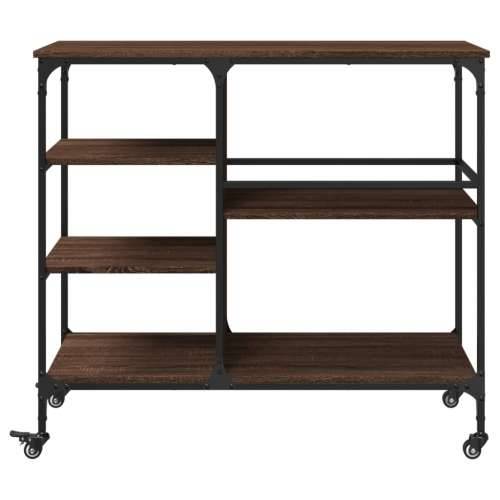 Kuhinjska kolica boja hrasta 100x45x89,5 cm konstruirano drvo - Smeđi hrast Cijena
