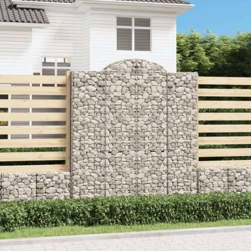 Lučne gabionske košare 7 kom 200x50x220/240cm pocinčano željezo - 200 x 50 x 220/240 cm 7 Cijena