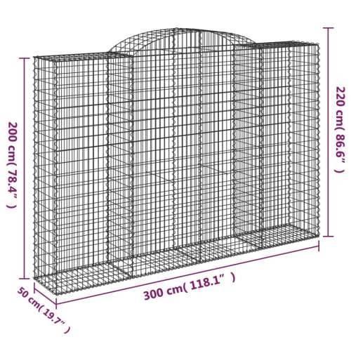 Lučne gabionske košare 4 kom 300x50x200/220cm pocinčano željezo Cijena