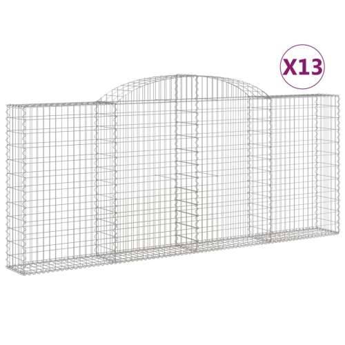 Lučne gabionske košare 13kom 300x30x120/140cm pocinčano željezo - 300 x 30 x 120/140 cm 13 Cijena
