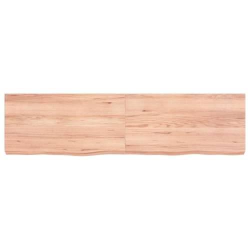 Kupaonska radna ploča svjetlosmeđa 120x30x(2-6) cm masivno drvo - Svjetlosmeđa 120 x 30 x 6 cm Cijena