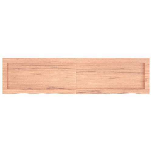 Kupaonska radna ploča svjetlosmeđa 120x30x(2-6) cm masivno drvo - Svjetlosmeđa 120 x 30 x 6 cm Cijena
