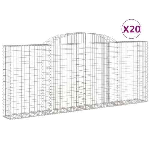 Lučne gabionske košare 20kom 300x30x120/140cm pocinčano željezo - 300 x 30 x 120/140 cm 20 Cijena