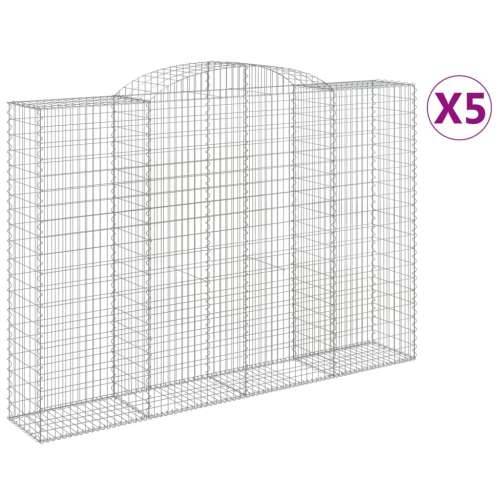 Lučne gabionske košare 5 kom 300x50x200/220cm pocinčano željezo - 300 x 50 x 200/220 cm 5 Cijena