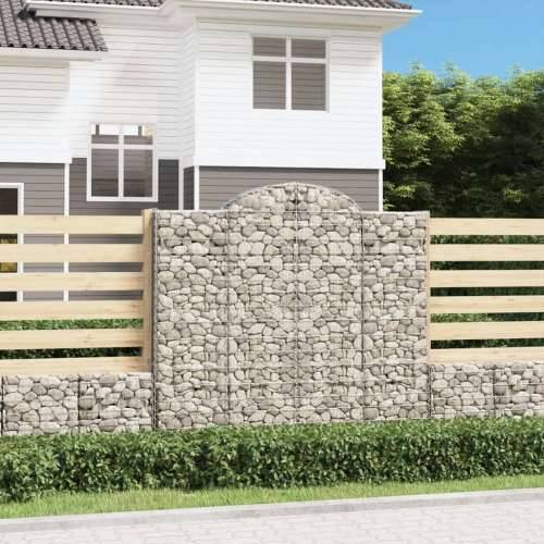 Lučne gabionske košare 14kom 200x50x180/200cm pocinčano željezo - 200 x 50 x 180/200 cm 14 Cijena