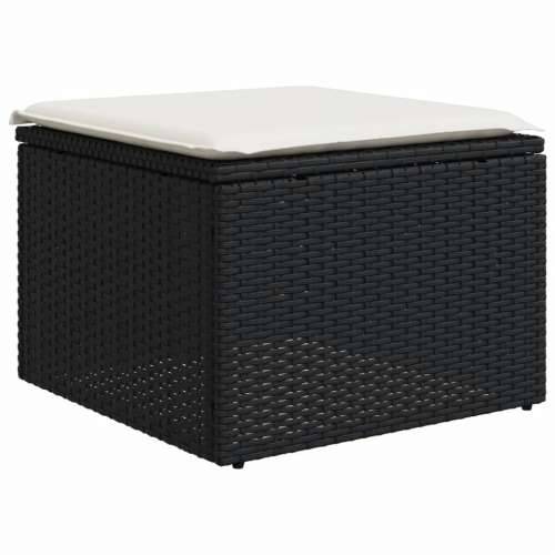 Vrtna garnitura - 11-dijelni set vrtnih sofa od poliratana s jastucima crni - Crna i krem 1 Cijena