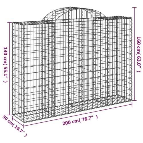 Lučne gabionske košare 15kom 200x50x140/160cm pocinčano željezo - 200 x 50 x 140/160 cm 15 Cijena
