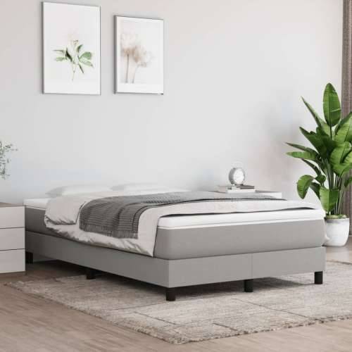 Krevet s oprugama i madracem svjetlosivi 120x190 cm od tkanine - Svjetlosiva 120 x 190 cm 25 cm Cijena