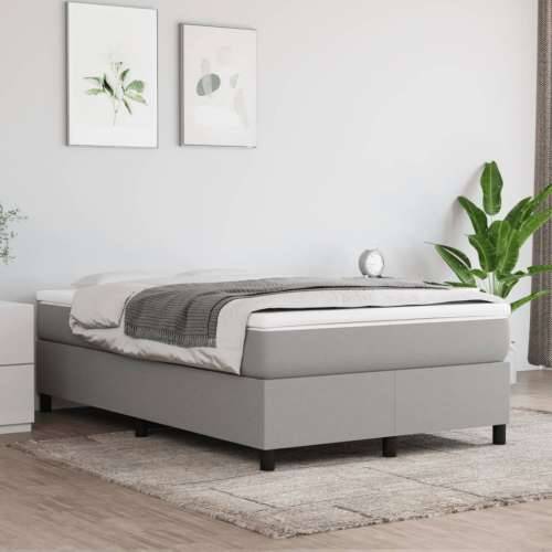 Krevet s oprugama i madracem svjetlosivi 120x190 cm od tkanine - Svjetlosiva 120 x 190 cm 33.5 cm Cijena