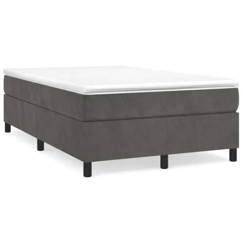 Krevet box spring s madracem tamnosivi 120 x 190 cm baršun - Tamno siva 120 x 190 cm 33.5 cm Cijena