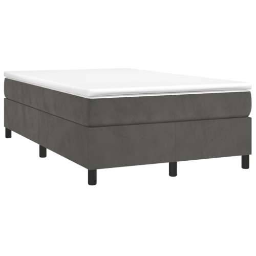 Krevet box spring s madracem tamnosivi 120 x 190 cm baršun - Tamno siva 120 x 190 cm 33.5 cm Cijena