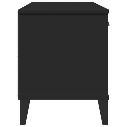 Klupa za cipele VIKEN crna 106 x 35 x 45 cm konstruirano drvo - Crna 1 Cijena
