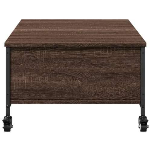 Stolić za kavu s kotačima smeđa boja hrasta 91x55x34 cm drveni - Smeđi hrast 1 Cijena
