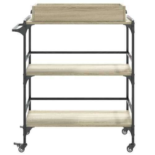 Kuhinjska kolica boja hrasta 81,5x41x92,5 cm konstruirano drvo - sonoma hrast Cijena