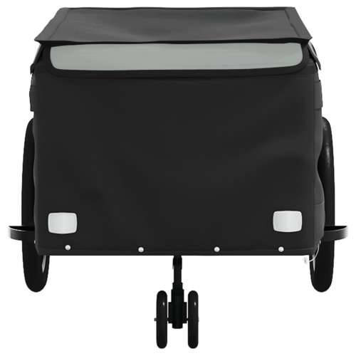 Prikolica za bicikl crno-siva 45 kg željezna - Siva 137 x 68 x 59 cm Cijena
