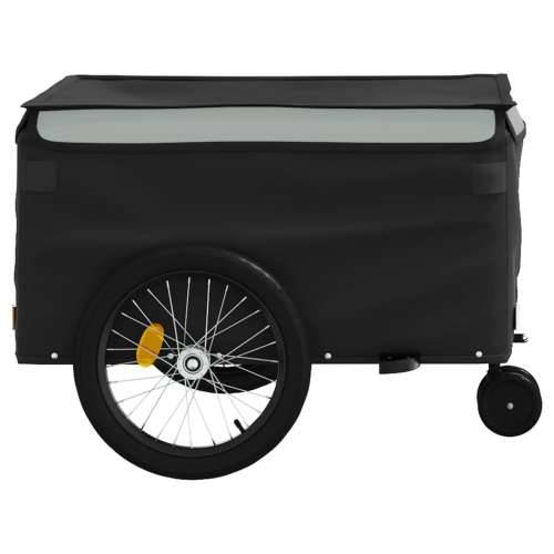 Prikolica za bicikl crno-siva 45 kg željezna - Siva 137 x 68 x 59 cm Cijena