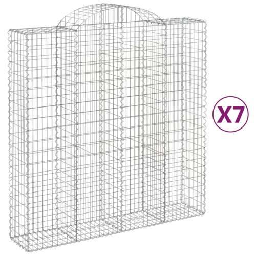 Lučne gabionske košare 7 kom 200x50x200/220cm pocinčano željezo - 200 x 50 x 200/220 cm 7 Cijena