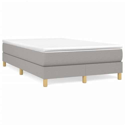 Krevet s oprugama i madracem svjetlosivi 120x190 cm od tkanine - Svjetlosiva 120 x 190 cm 25 cm Cijena