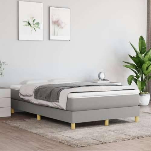 Krevet s oprugama i madracem svjetlosivi 120x190 cm od tkanine - Svjetlosiva 120 x 190 cm 25 cm Cijena