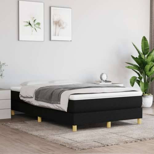 Krevet box spring s madracem crni 120 x 190 cm od tkanine - Crna 120 x 190 cm 25 cm Cijena