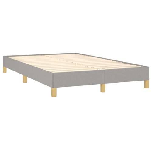 Krevet s oprugama i madracem LED svjetlosivi 120x190 cm tkanina - Svjetlosiva 120 x 190 cm Okomite pruge Cijena
