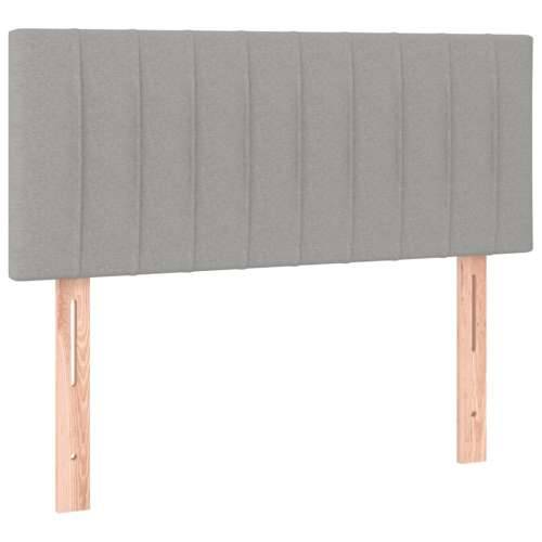 Krevet s oprugama i madracem LED svjetlosivi 120x190 cm tkanina - Svjetlosiva 120 x 190 cm Okomite pruge Cijena