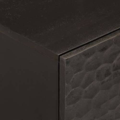 Noćni ormarići 2 kom crni 40x33x46 cm od masivnog drva manga - Crna 2 masivno drvo manga Cijena