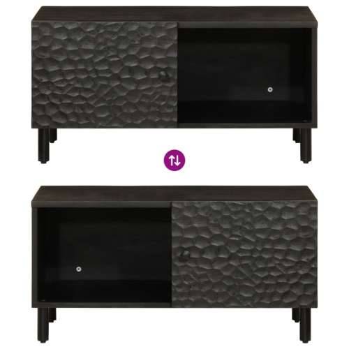 Stolić za kavu crni 80 x 50 x 40 cm od masivnog drva manga - Crna 1 masivno drvo manga Cijena