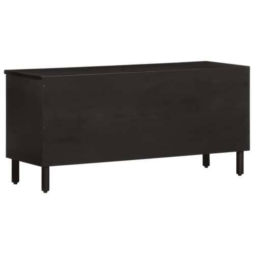 TV ormarić crni 100 x 33 x 46 cm od masivnog drva manga - Crna 1 masivno drvo manga Cijena